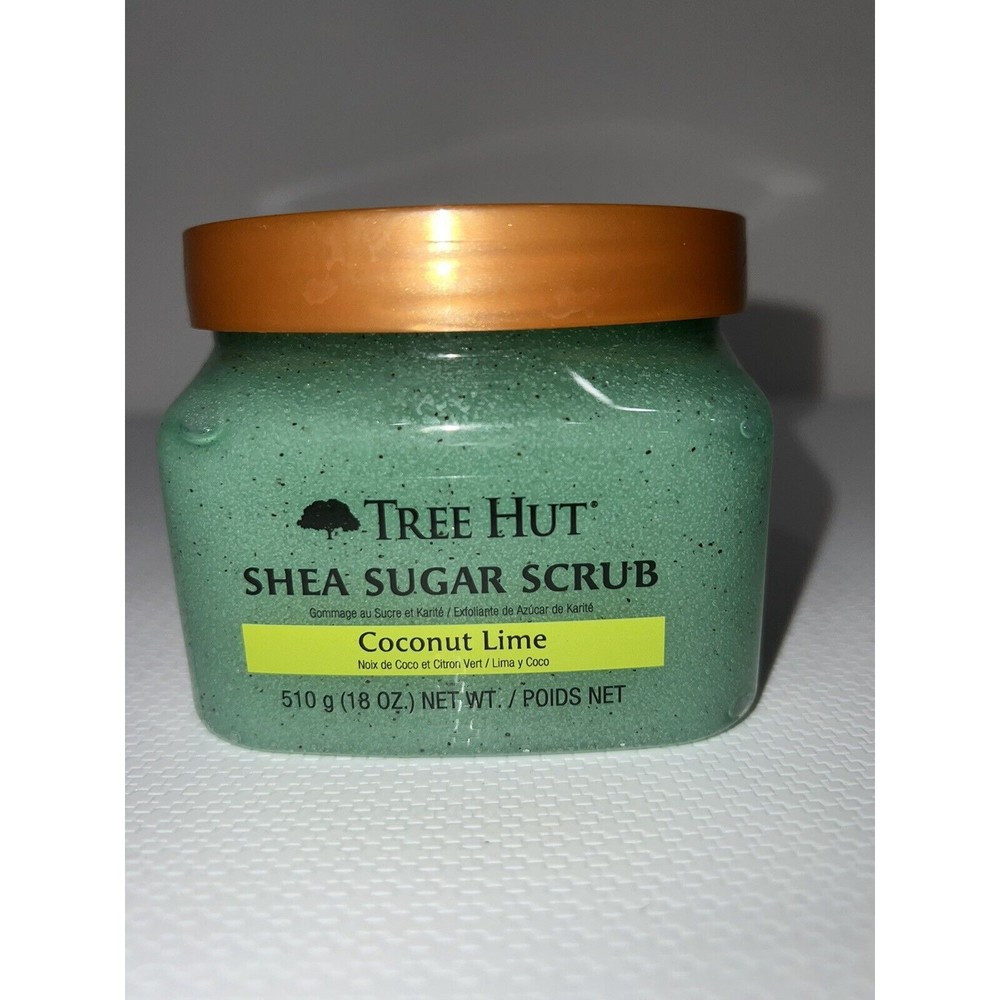 Tree Hut Coconut Lime Shea Sugar Exfoliating and Hydrating Body Scrub, 18 Oz.
